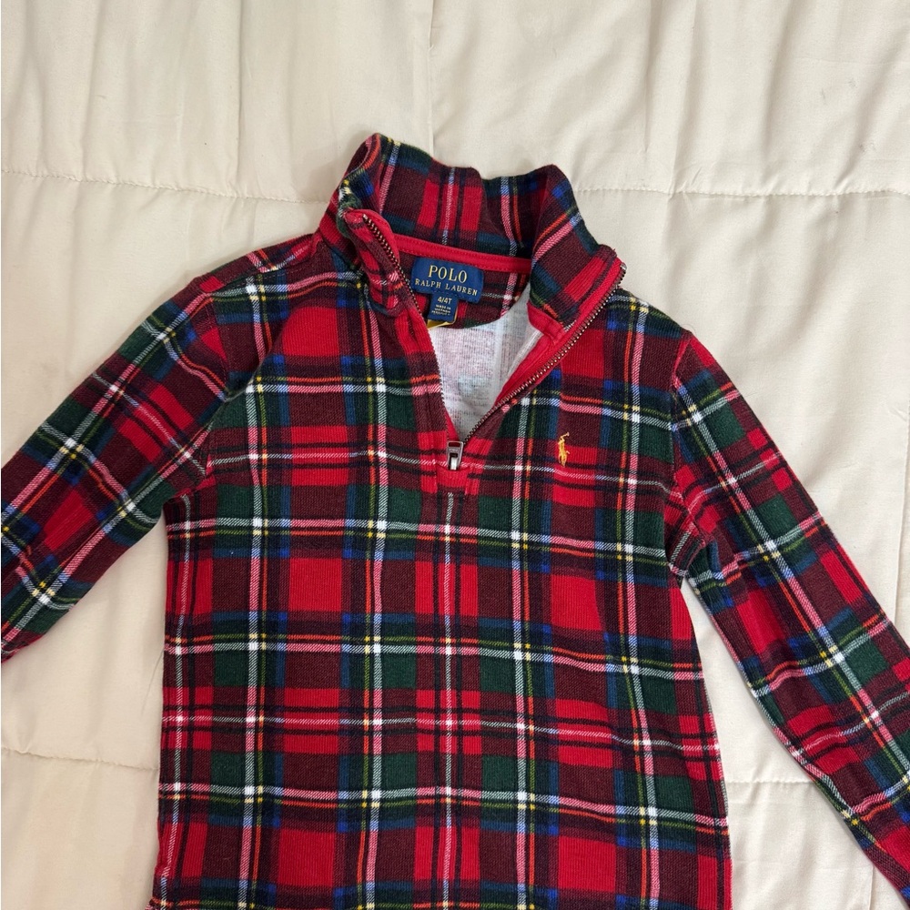 Polo by Ralph Lauren Kids Red Plaid Sweater 4T